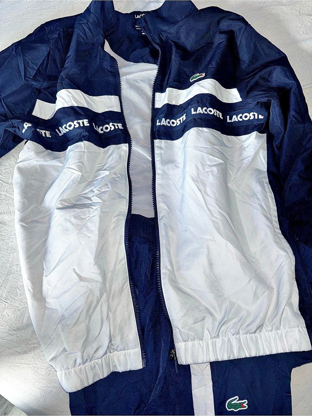 Lacoste Sport Printed Tracksuit Blue & White US 5